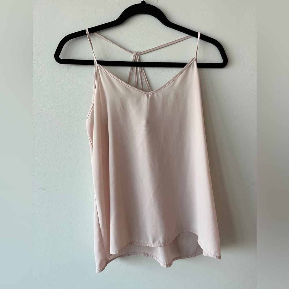 Abercrombie & Fitch light pink satin tank top, size small